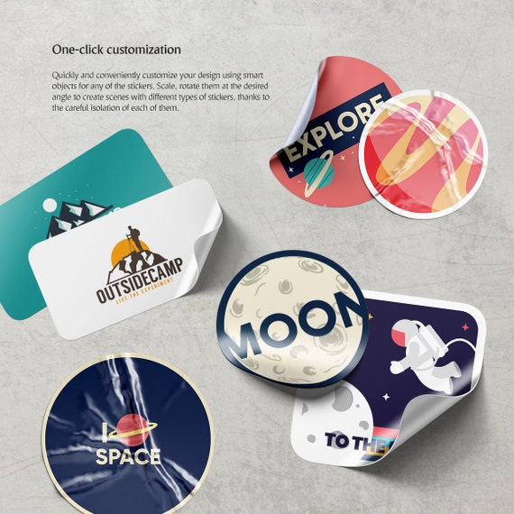 Download Stickers Mockups Set Etsy