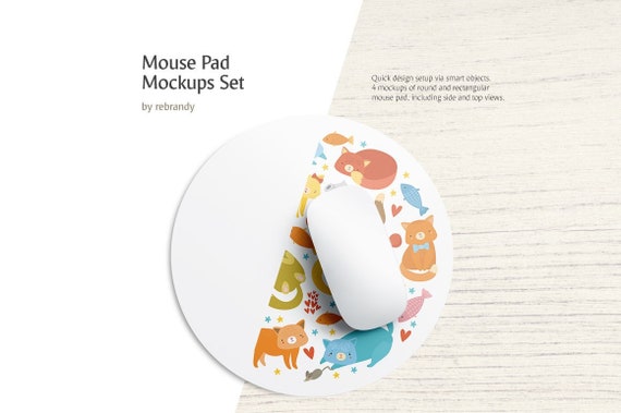 Download Mouse Pad Mockups Set Mouse Pad Mock Up Computer Mat Etsy