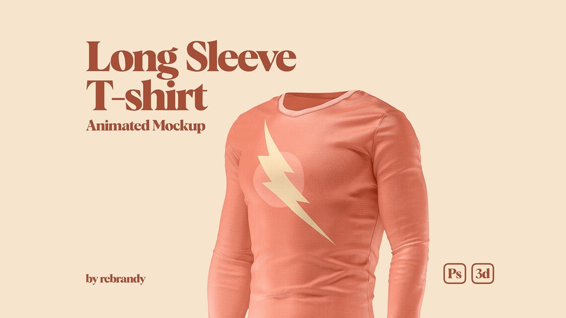 Download Long Sleeve T-shirt Animated Mockup | Etsy