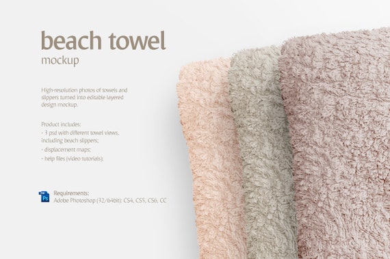 Beach Towel Mockup Bath Towels Mock Up Bathroom Towel Mock Etsy
