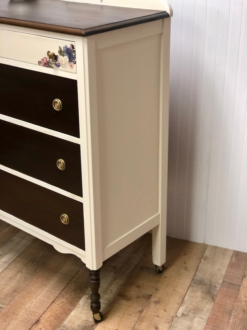 SOLD! Newly Refinished Antique Dresser and Vanity - Etsy
