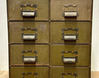 Large Vintage Metal Organizer Mancave Industrial Decor