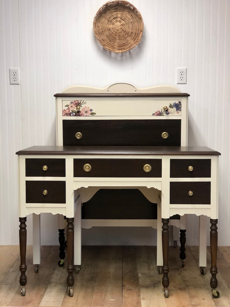 SOLD! Newly Refinished Antique Dresser and Vanity - Etsy