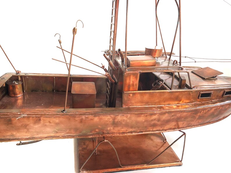 Handcrafted Copper Harpoon Boat Replica Etsy