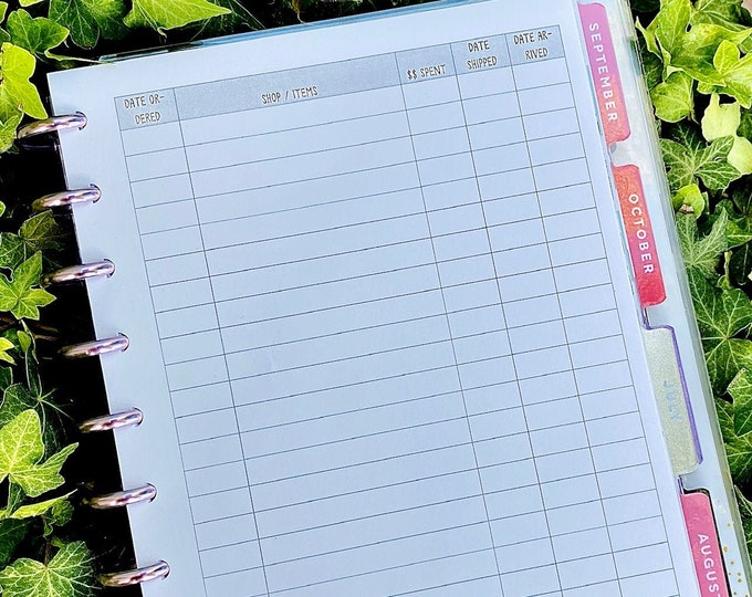 Address Book Happy Planner Insert - Etsy