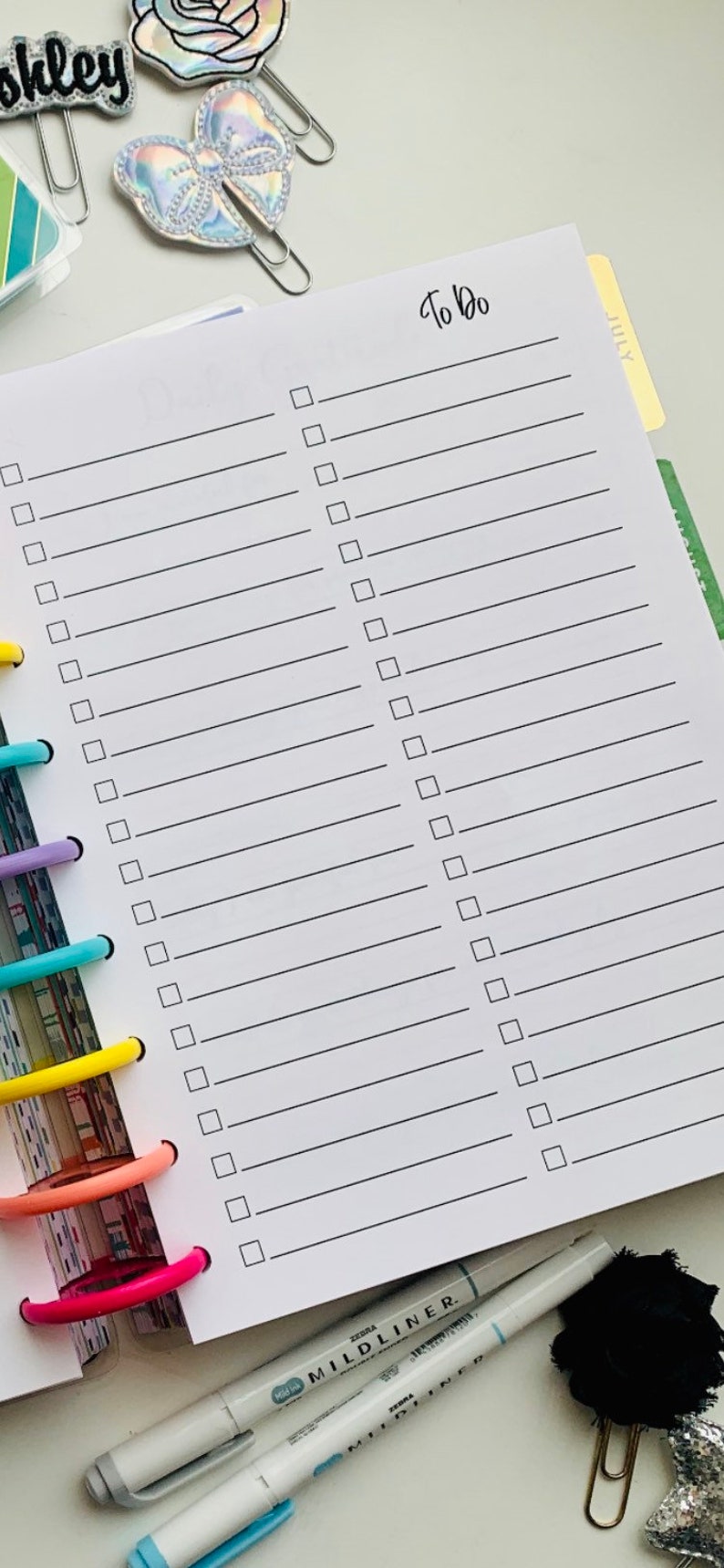 To Do List Happy Planner Insert Etsy