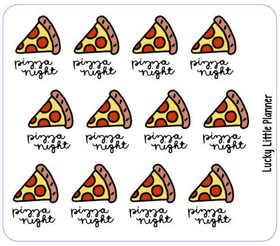 Pizza Night Functional Planner Stickers - Etsy