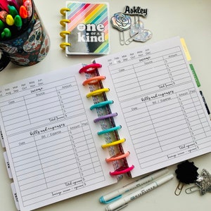 Budget Income Happy Planner Insert