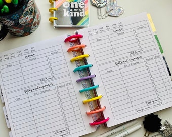 Budget Income Happy Planner Insert