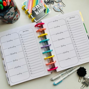 Planificador de comidas Happy Planner Insert