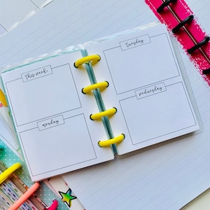 MICRO Horizontale WO4P Happy Planner Einlage