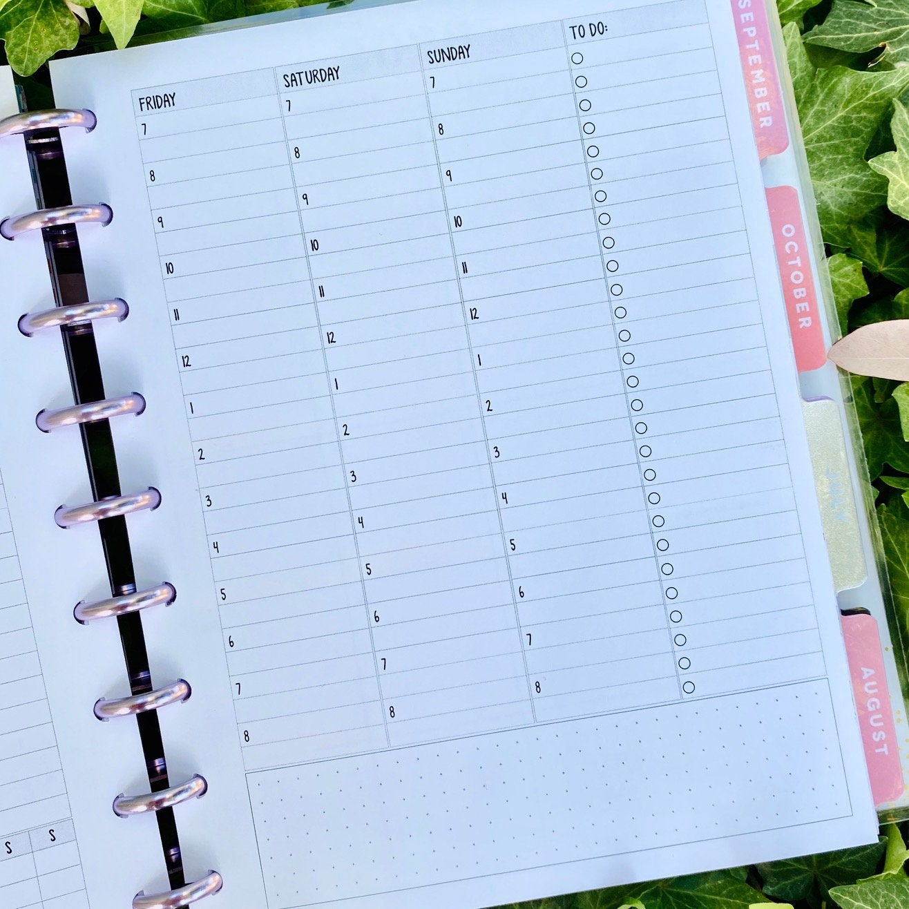 Hourly Weekly Happy Planner Insert | Etsy