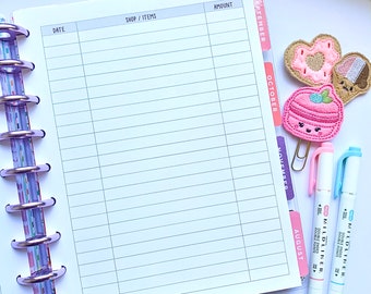 Address Book Happy Planner Insert - Etsy