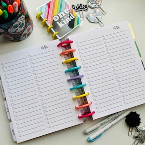 To Do List Happy Planner Insert