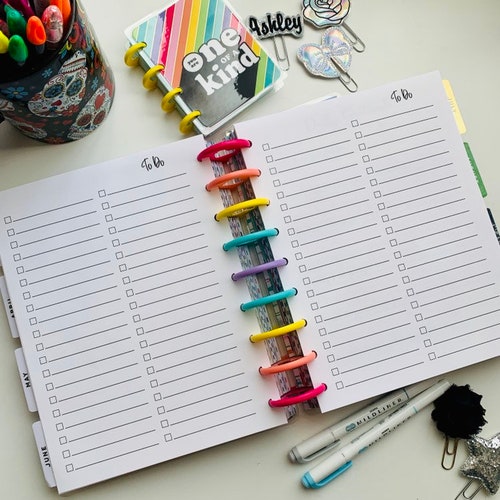To Do List Happy Planner Insert Etsy