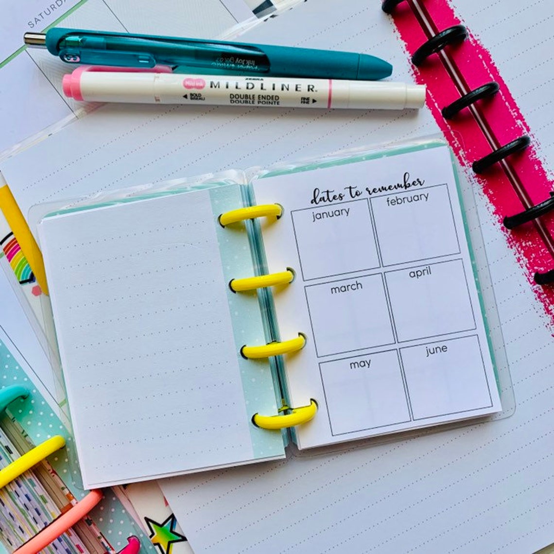 Monthly Micro Happy Planner Insert Etsy UK