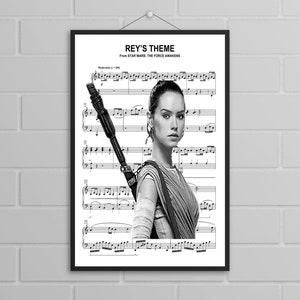 Star Wars Music Print: Rey's Theme - Instant Download - Sci-Fi Printable - JPG Digital File