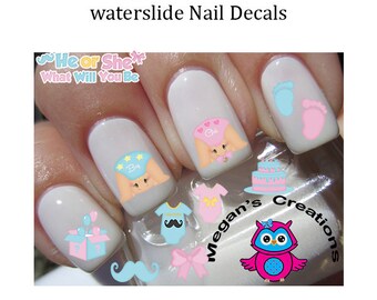 Baby Nail Decals Etsy