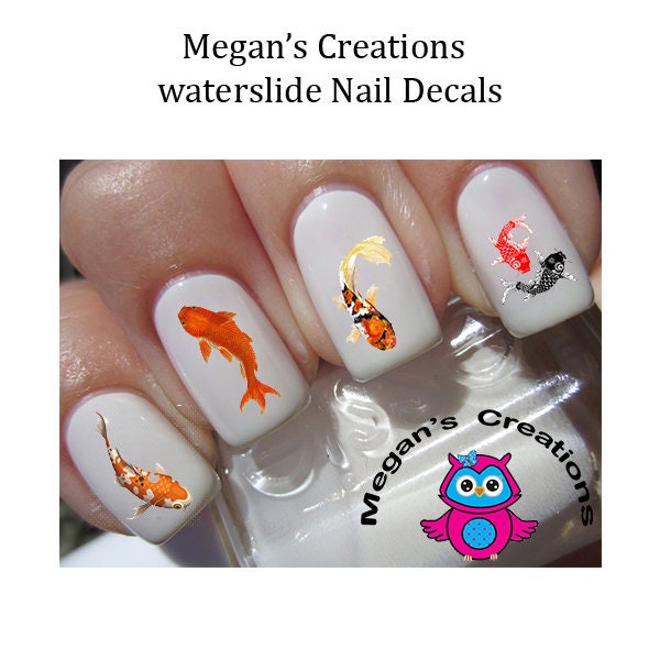 Koi Fish Nail Art Decals - Etsy