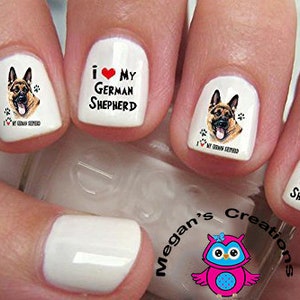 German Shepard Nail Art Decals