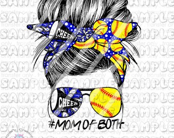 Mom of Both: Cheer Softball Mom Ready To Press Sublimatieoverdracht