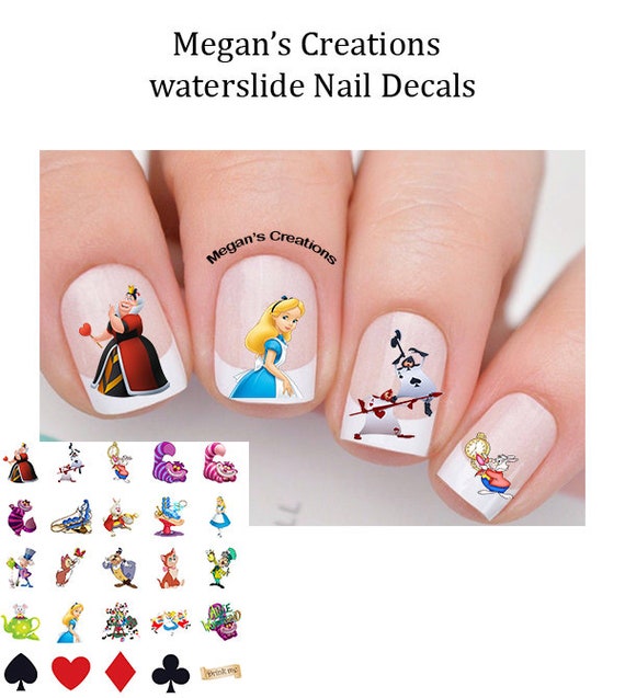 Alice in Wonderland Nail Decal - Etsy
