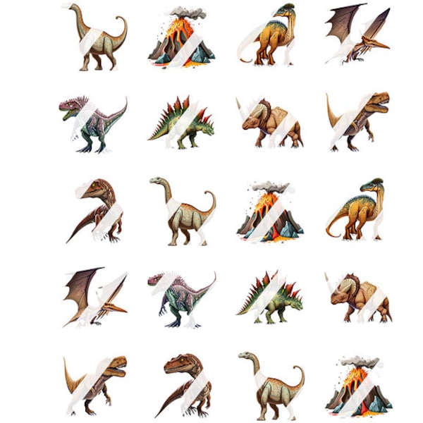 Decalcomanie per unghie a tema dinosauri - Decalcomanie per unghie ad acqua
