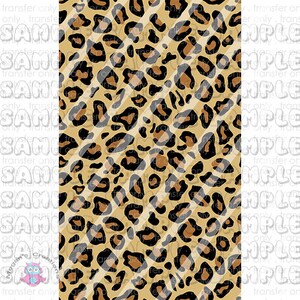 Leopard Print Sheet Ready To Press Sublimation Transfer
