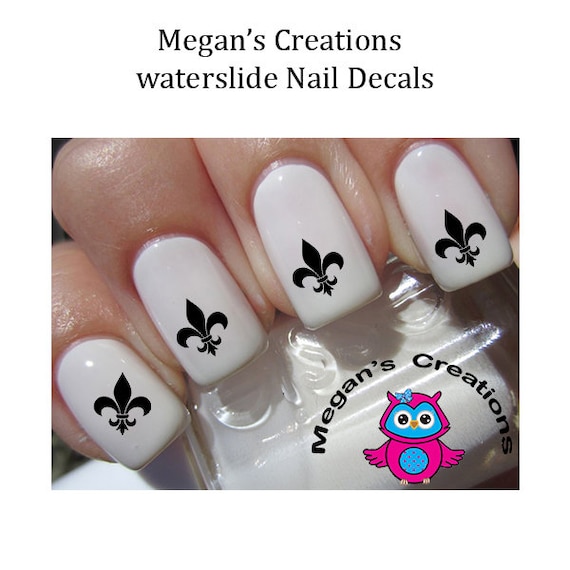 Fleur De Lis Nail Art Decals Etsy