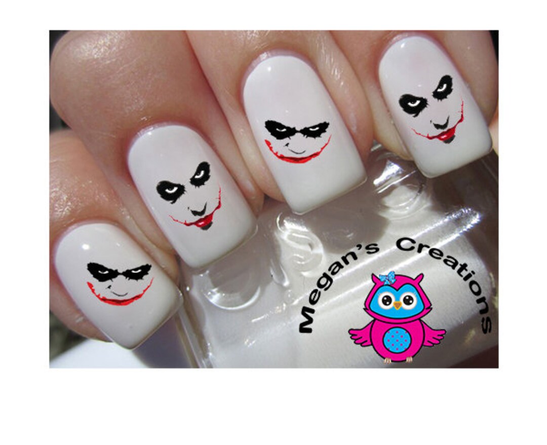 The Joker Nail Art Decals Etsy