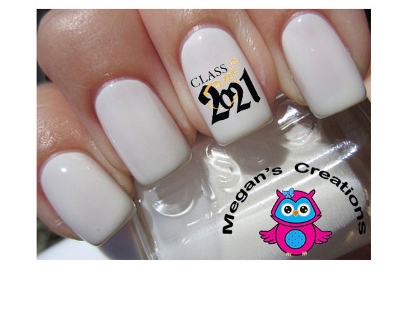 Class of 2021 Graduation Year Nail Art Decals | Etsy