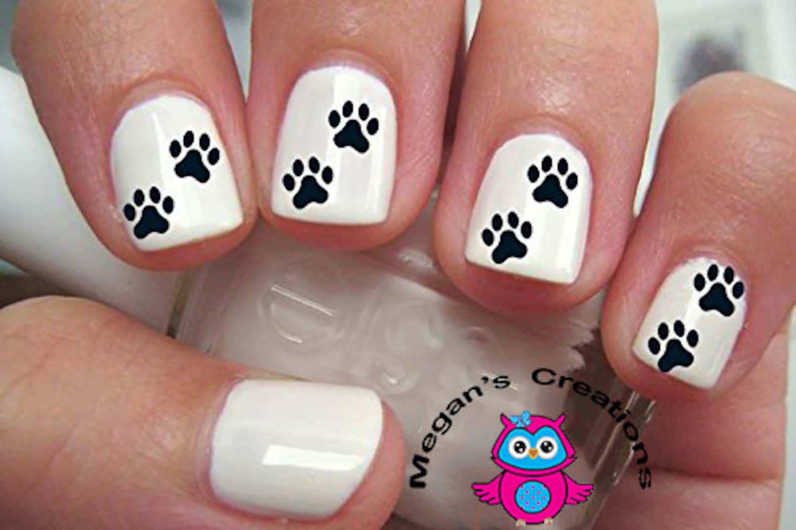 Dog Paw Prints Nail Art Decals Etsy