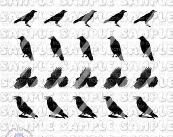 Black Crow/Raven Nail Art Decals