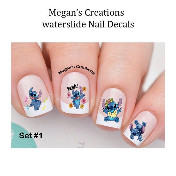 Stitch Nail Decal Nail Water Decals Nail Art Nail Stickers Nails