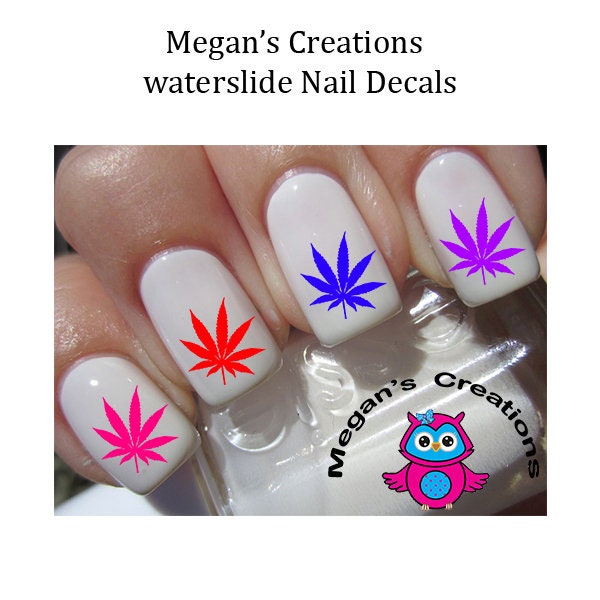 Cannabis Variety Airbrush Nail Stencils Cute Weed Stencil Stoner Nails 420  Nails 