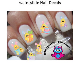 Easter Bunny Imposters Chicks Nail Art Decals