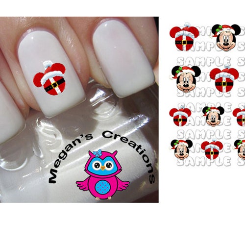 Mickey Mouse Nail Decals Simply Mickey Nail Tattoos / Nail Etsy