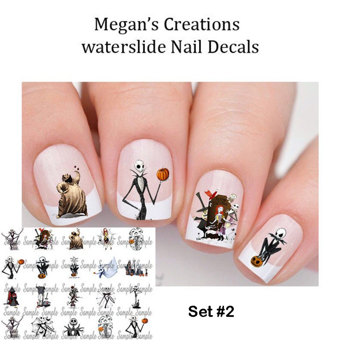 Nightmare Before Christmas Nail Art Decals - Etsy
