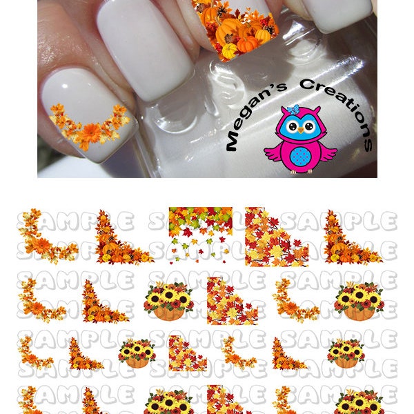 Fall Nail Decals - Etsy