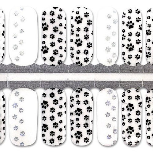 Puppy Dog Paw Prints Nail Polish Wraps Nail Polish Strips Etsy