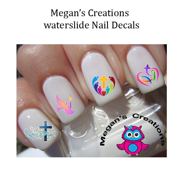 Pastel Religious Nail Art Decals Etsy