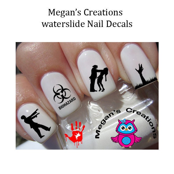 HALLOWEEN Dead Zombie Nail Art Decals Etsy