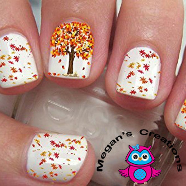Autumn Fall Leaves #5 Nail Art Decals