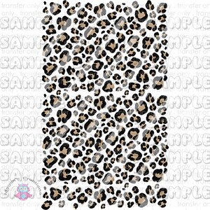 Leopard Print Sheet #2 Ready To Press Sublimation Transfer