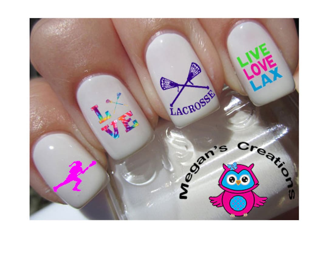 Lacrosse Nail Decals Nail Art Decals Etsy