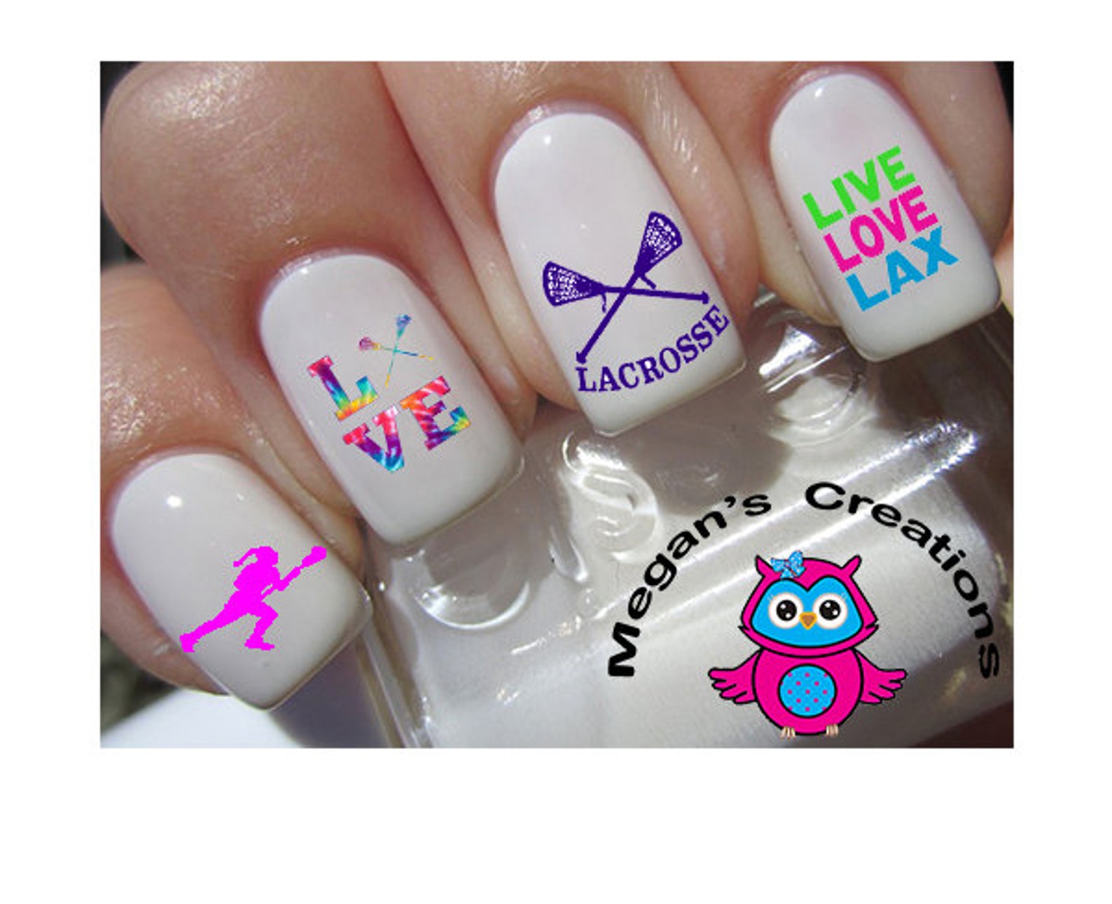 Lacrosse Nail Decals Nail Art Decals Etsy