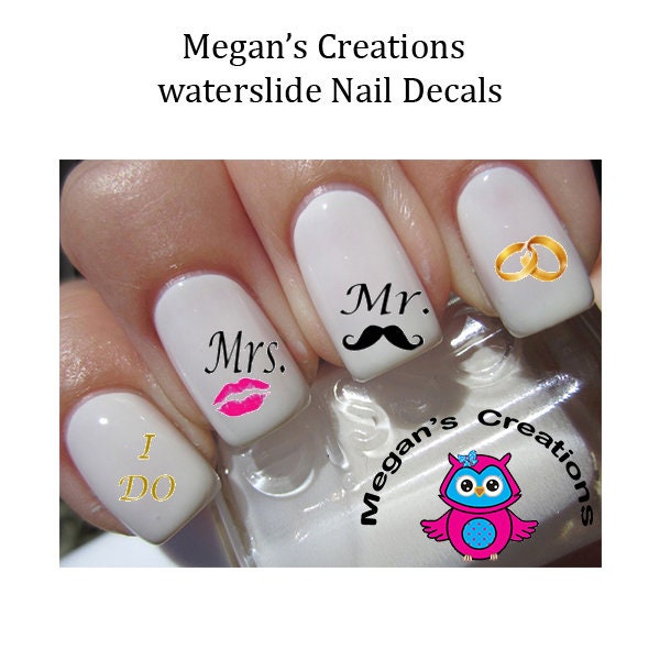 Wedding Mr. & Mrs. I Do Nail Art Decals