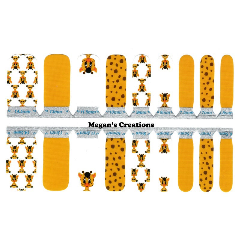 Giraffe Nail Polish Wraps Nail Polish Strips Etsy