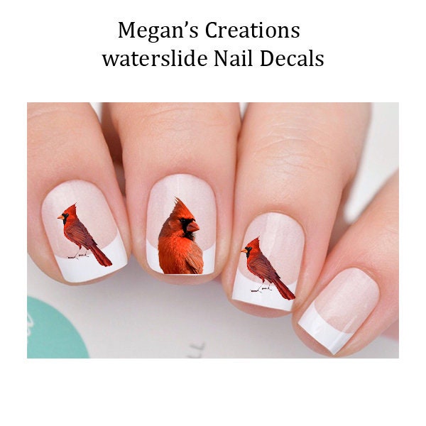 Cardinal Bird Nail Art Decals - Etsy Cardinal Bird Nail Art Decals - Etsy