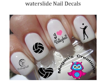 Sport Volleyball Nail Art Decals